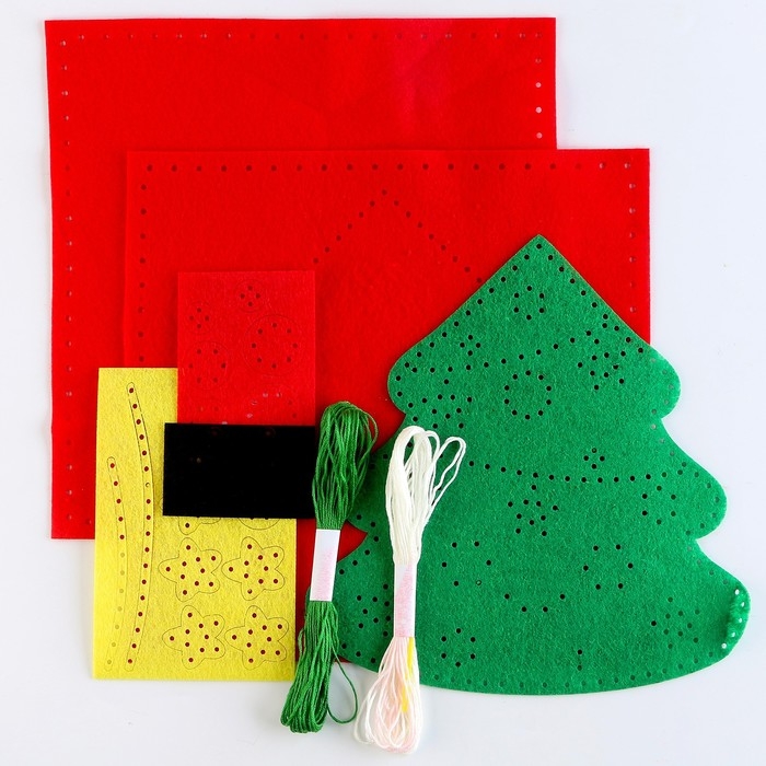 Набор для шитья на новый год. Подушка из фетра своими руками «Ёлочка», 25 х 25 см Набор для шитья на новый год. Подушка из фетра своими руками «Ёлочка», 25 х 25 см