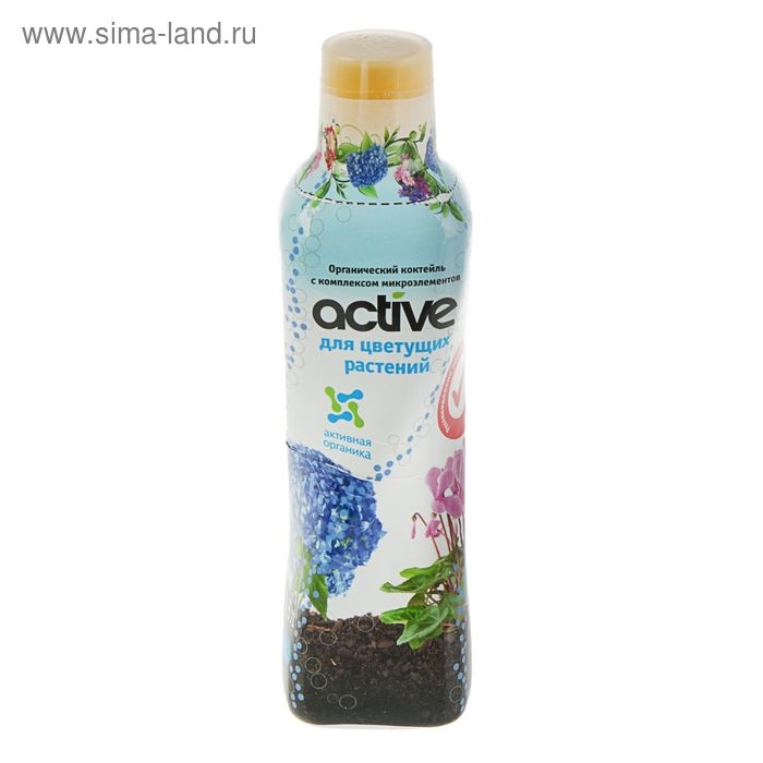 Удобрение органоминеральный коктейль Active, для цветущих комнатных растений, 0,5л Удобрение органоминеральный коктейль Active, для цветущих комнатных растений, 0,5л