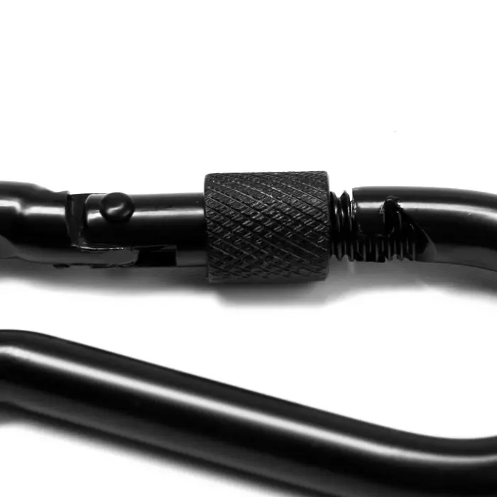 Карабин монтажный с фиксатором ТУНДРА krep, DIN5299D, 8×80 мм, черный, 1 шт. Карабин монтажный с фиксатором ТУНДРА krep, DIN5299D, 8×80 мм, черный, 1 шт.