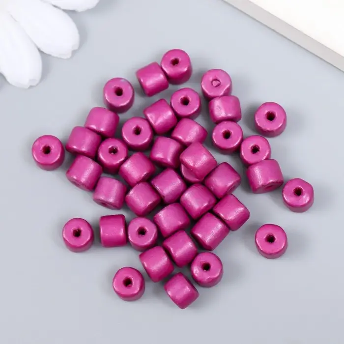 Бусины для творчества пластик цилиндр "Ежевика" набор 20 гр 0,6х0,6х0,5 см