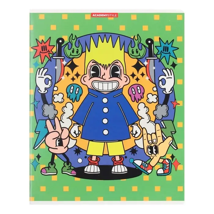 Тетрадь 48 листов в клетку, «Абсурд», обложка мелованный картон, МИКС Тетрадь 48 листов в клетку, «Абсурд», обложка мелованный картон, МИКС