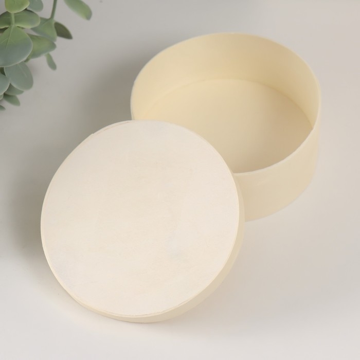 Шкатулка дерево под роспись круглая Шкатулка дерево под роспись круглая "Тонкий лист" 9,5х9,5х4 см