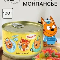 Леденцы монпансье в консервной банке &laquo;Три кота&raquo;, 100 г