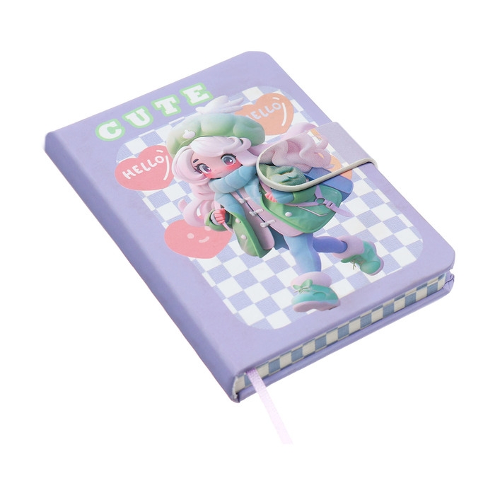 Записная книжка подарочная 96л,линия, с хлястиком, срез с рисунком обложки, Аниме (12,9х9см) 10539 Записная книжка подарочная 96л,линия, с хлястиком, срез с рисунком обложки, Аниме (12,9х9см) 10539
