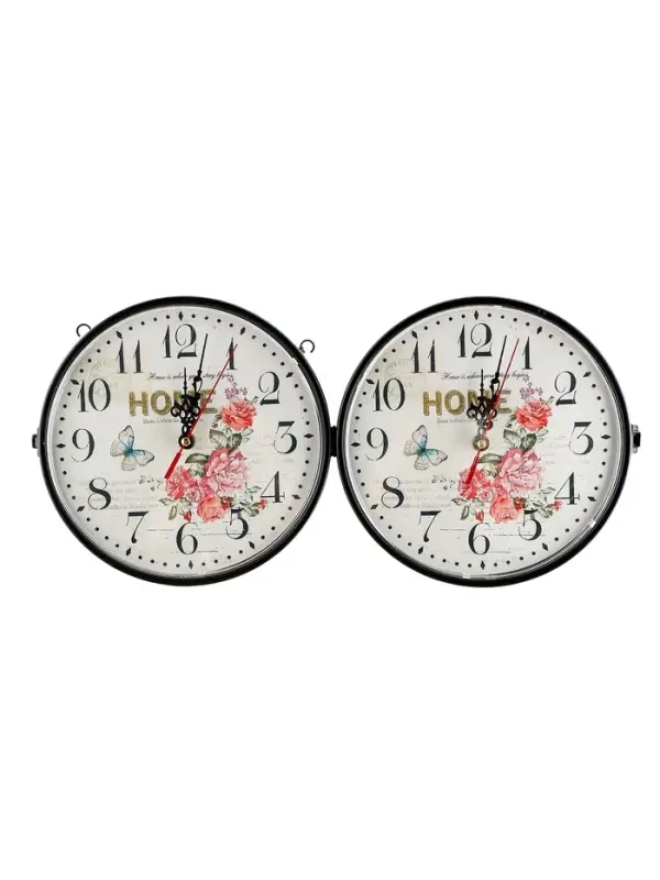 Часы настенные интерьерные &laquo;Птичка на ветке&raquo;, двусторонние, на подвесе, 50&times;32 см, циферблат d=21 см, от батареек 2&times;АА