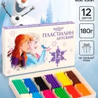 Пластилин &laquo;Детский&raquo;, 12 цветов, 180 г, &laquo;Сестры&raquo;