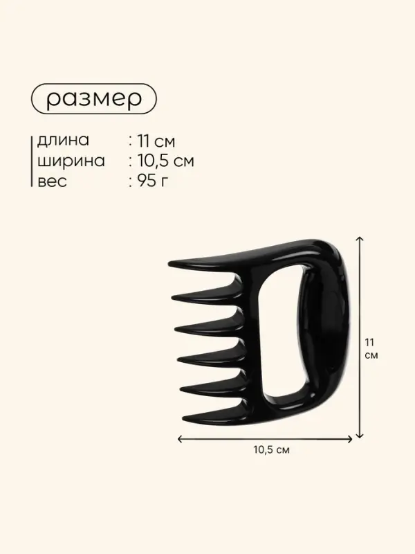Когти для разделки мяса, пластик, набор из 2 шт.