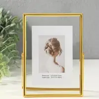 Фоторамка металл на 1 фото 13х18 см "Лофт" золото гальваника 1,2х14х18,8 см Фоторамка металл на 1 фото 13х18 см "Лофт" золото гальваника 1,2х14х18,8 см