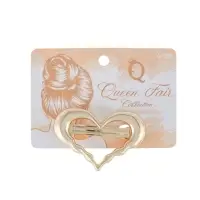 Заколка - автомат для волос QF &laquo;Биатрикс&raquo; сердце, 6.5 см, золото