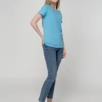 Футболка женская T-bolka Lady голубая, размер L