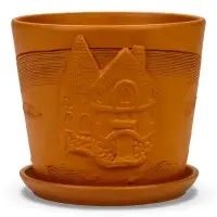 Горшок цветочный с поддоном 4,75 л, d22/h20 см терр-т керамика, "Голландия" (М)