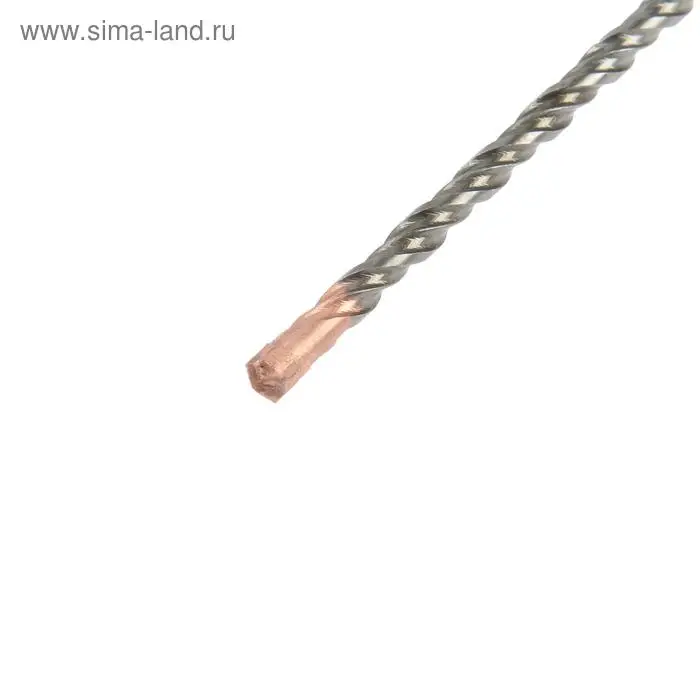 Бур по бетону ТУНДРА, крестовый наконечник, двойная спираль, SDS-plus, 6&times;210 мм