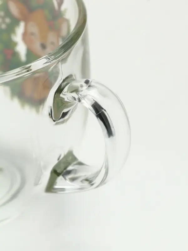 Кружка стеклянная новогодняя &laquo;Оленёнок&raquo;, 500 мл