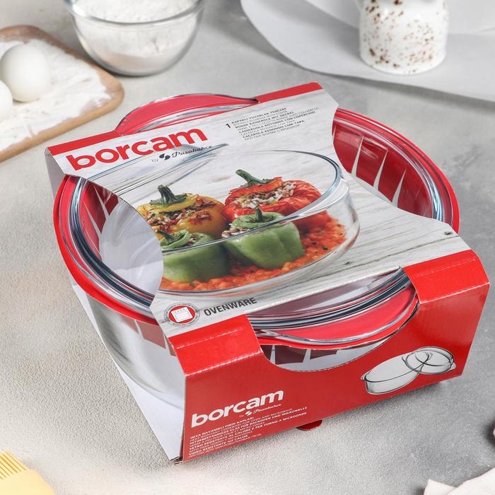 Форма для запекания из жаропрочного стекла Borcam, 3 л, с крышкой Форма для запекания из жаропрочного стекла Borcam, 3 л, с крышкой