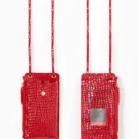 Сумка на магните, с длинным ремнём, 10&times;2.5&times;20 см, красная