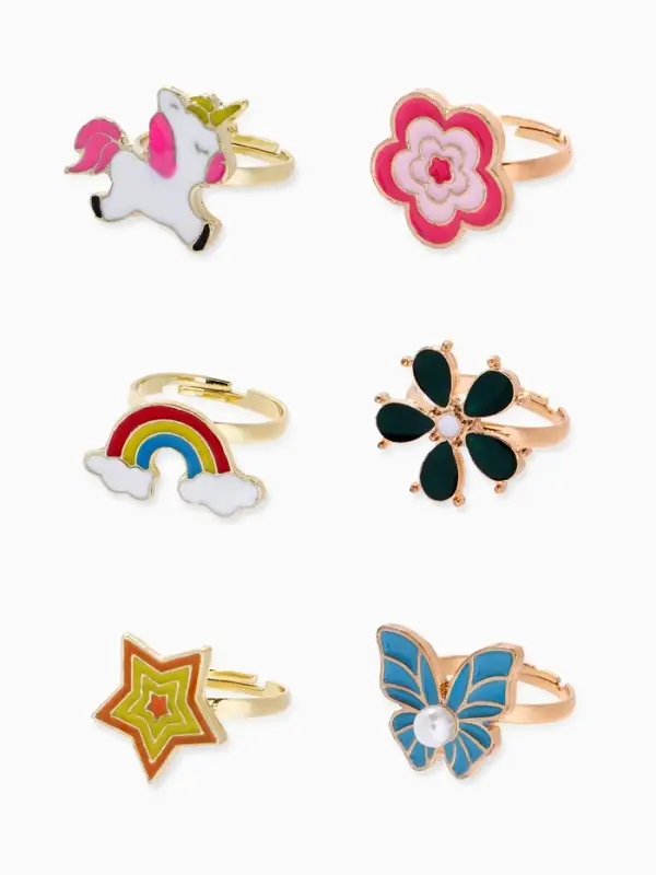 Кольцо &laquo;Выбражулька. Сказочное ассорти&raquo;, форма МИКС, разноцветное, безразмерное