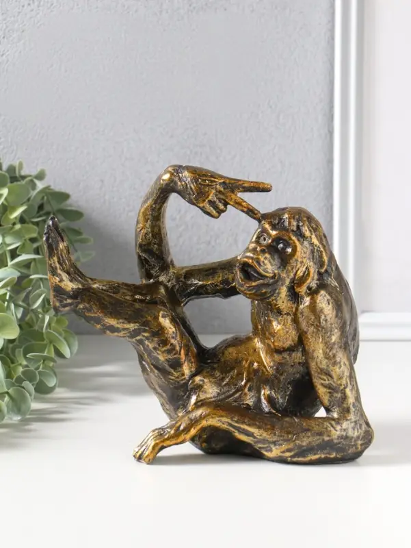 Держатель для книг полистоун "Шимпанзе показывает жест - победа" 19х10х16,5 см