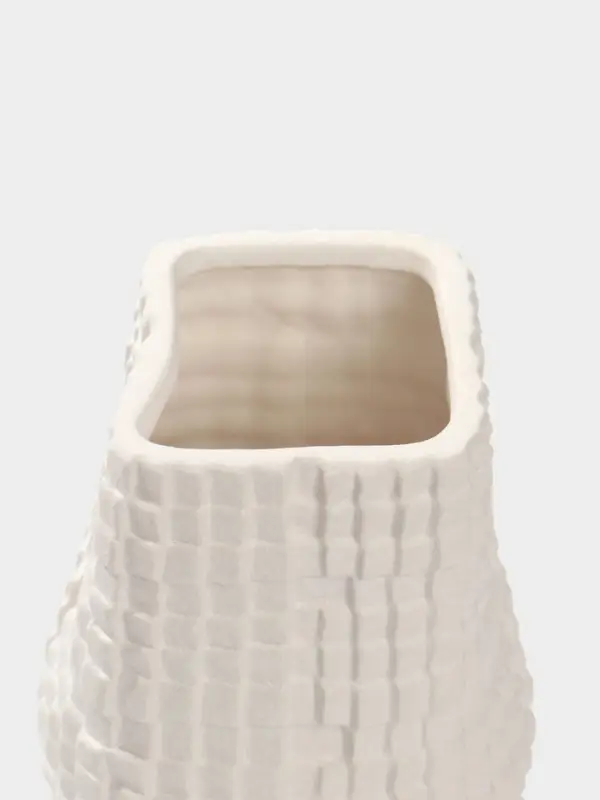 Ваза настольная керамика "Джорадо" 20х11 см, белый