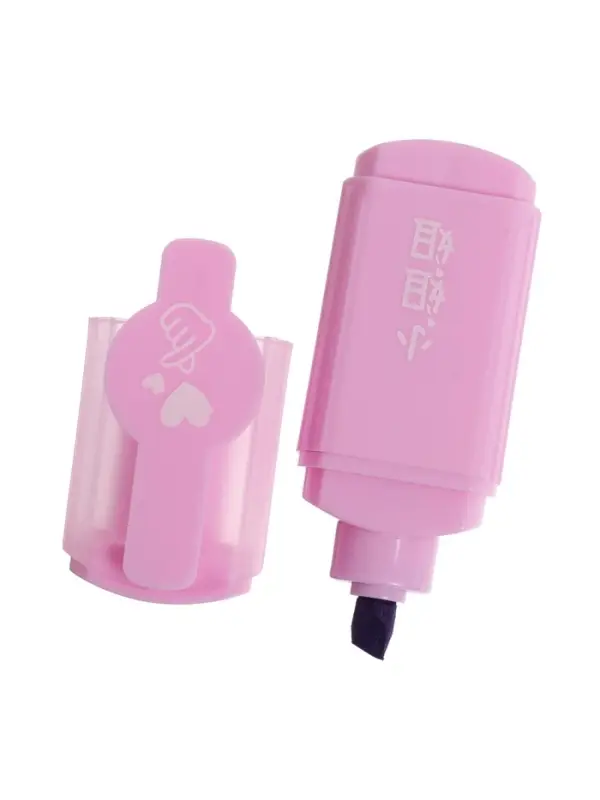 Набор маркеров текстовыделителей 6 цветов, в пластиковом пенале