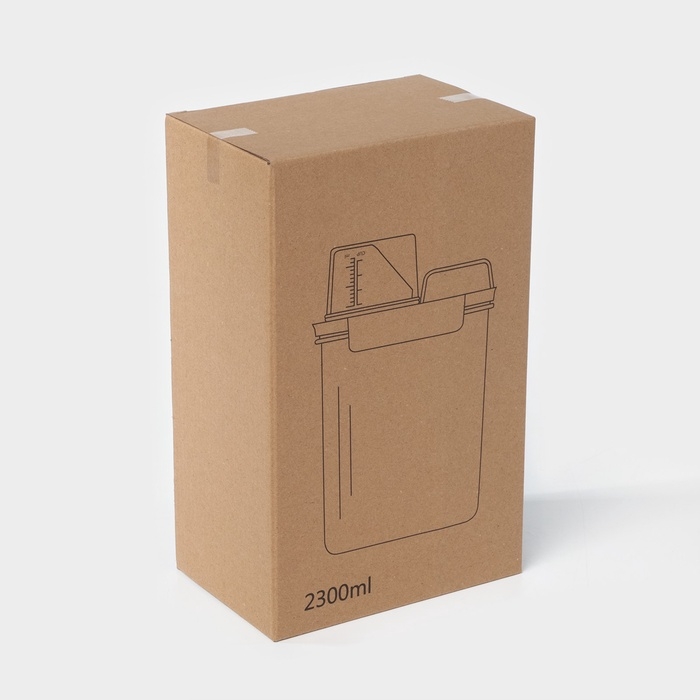 Контейнер для стирального порошка и кондиционера, с мерным стаканом, 2300 мл Контейнер для стирального порошка и кондиционера, с мерным стаканом, 2300 мл