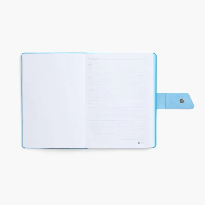 Ежедневник Boom, недатированный, черный с голубым