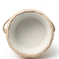 Ведро из липы, 15л,  пластиковая вставка, ручка-веревка