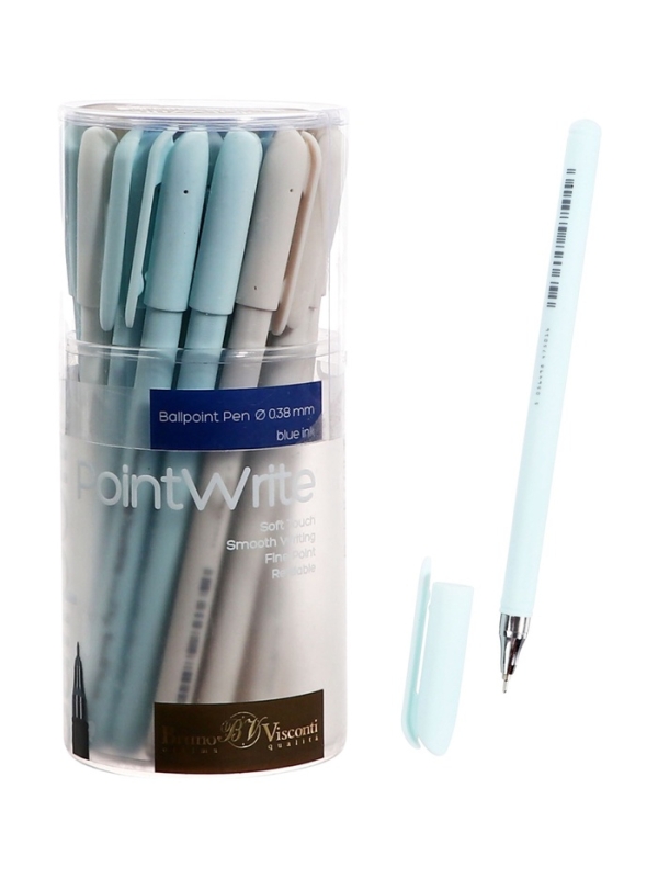 Ручка шариковая BrunoVisconti PointWrite Milky, 0.38мм, стерж/син МИКС Ручка шариковая BrunoVisconti PointWrite Milky, 0.38мм, стерж/син МИКС