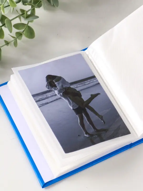 Фотоальбом 100 фото, голубой, 10X15см, ПП карм.