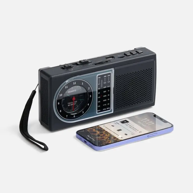 Bluetooth-колонка с радио Comradio, черная