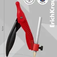 Циркуль пластиковый ErichKrause. Classic, 122 мм, PVC чехол, МИКС