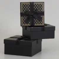 Набор подарочных коробок 3 в 1, 19&times;19&times;9.5 см, 17&times;17&times;8 см, 15&times;15&times;6.5 см
