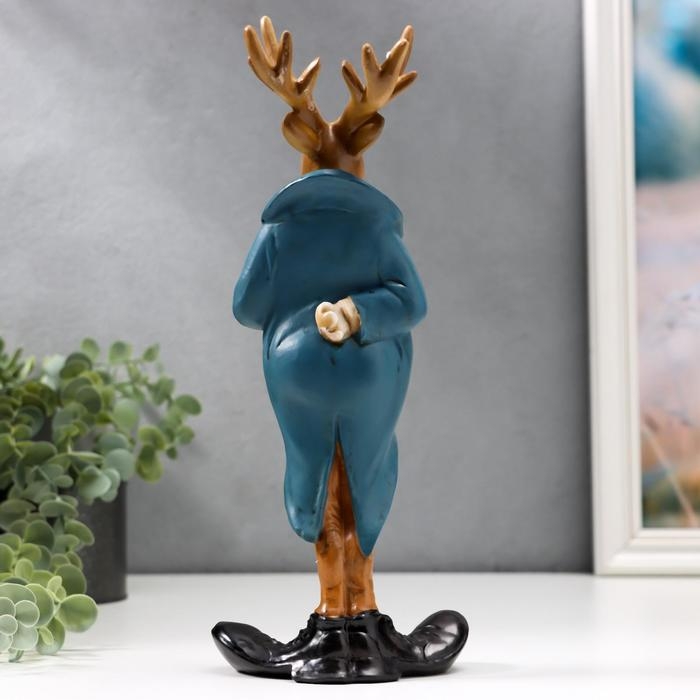 Сувенир полистоун Сувенир полистоун "Лось в синем пиджаке и красной бабочке" 30х12,5х11,5 см