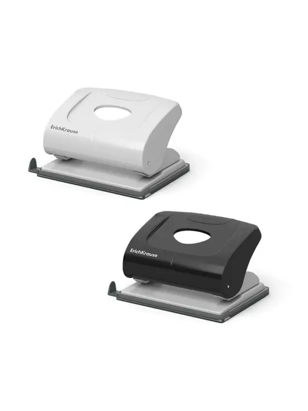 Дырокол ErichKrause Elegance, до 20 листов, диаметр прокола 5.5 мм, расстояние между проколами 80 мм, МИКС