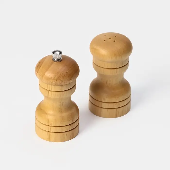 Набор для специй Доляна &laquo;Комфорт&raquo;, 50 мл, 11&times;10&times;5 см, 2 предмета: мельница, солонка