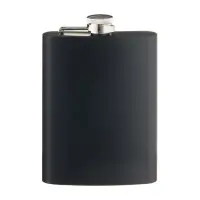 Фляжка для алкоголя Мастер К, 240 мл, 8 oz, армейская нержавеющая сталь, чёрная