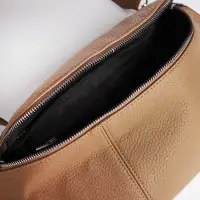 Сумка женская кросс-боди на молнии, 34&times;11&times;17 см, бежевая