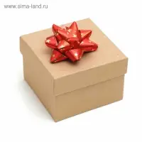 Бант - звезда №7.5, фасовка 8 шт., металик с рисунком, МИКС
