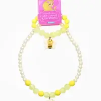 Набор детский "Выбражулька" 2 пред-а: бусы, браслет, пчелка, бело-желтый