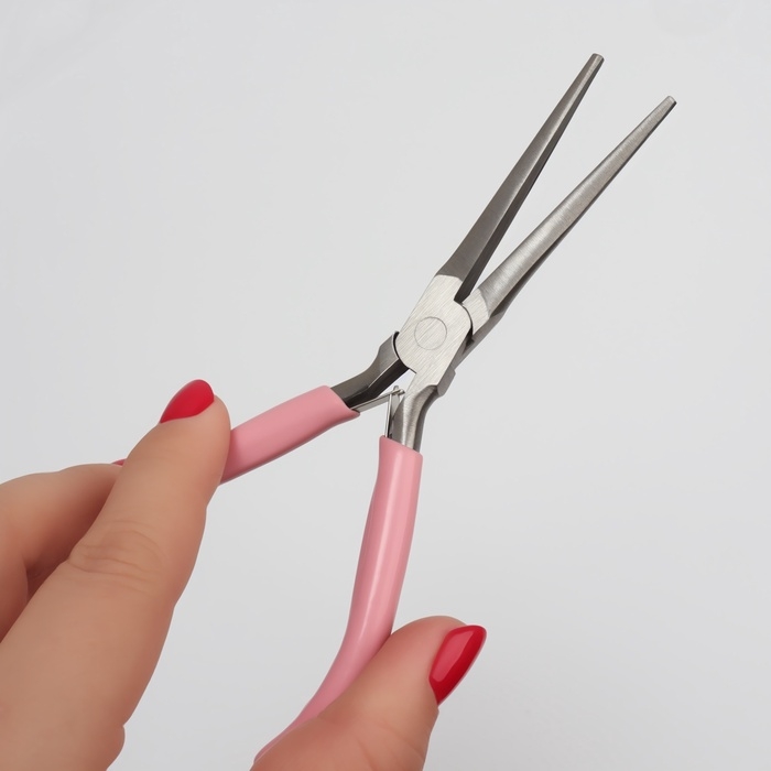 Тонкогубцы для моделирования ногтей, 15 см, цвет розовый Тонкогубцы для моделирования ногтей, 15 см, цвет розовый