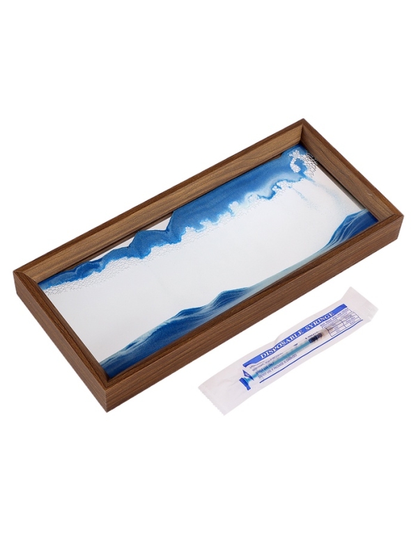 Песочные часы-картина, 17 х 37 см, антистресс, песок синий