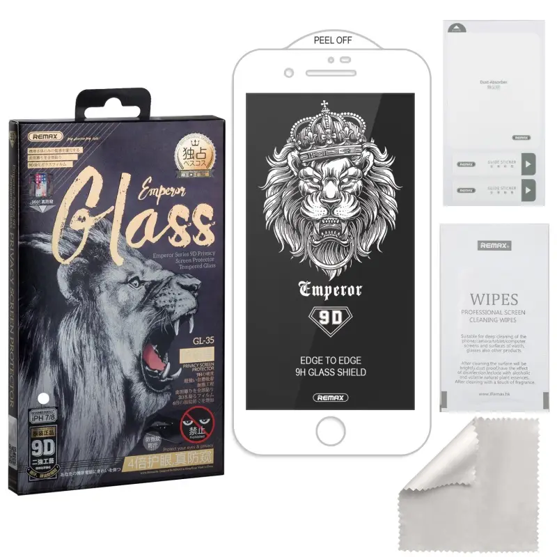 Защитное стекло для iPhone 7/8 9D Private Emperor Series GL-35 REMAX белое