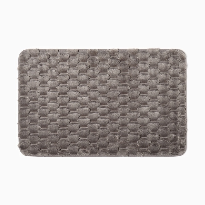 Коврик для ванной Этель «Ромбы», цв. светло-серый, 50х80 см Коврик для ванной Этель «Ромбы», цв. светло-серый, 50х80 см