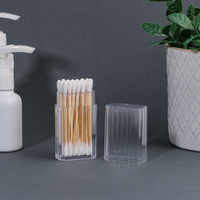 Органайзер для хранения, с крышкой, 10,4 × 3,8 × 2,1 см, цвет прозрачный