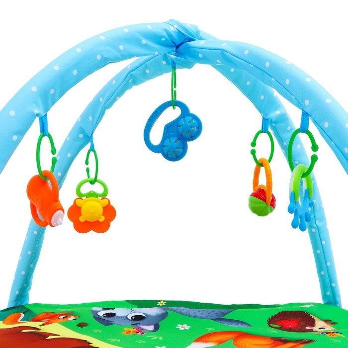 Развивающий коврик с дугами «Лесные зверята», 85х85 см, Крошка Я, Развивающий коврик с дугами «Лесные зверята», 85х85 см, Крошка Я,