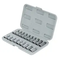 Набор головок 1/2"DR TORX 9пр. (E10-E24) и головок со вставками, L=55мм, 10пр. (T20-T70), кейс