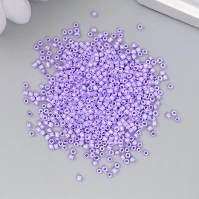 Бисер круглый размер 12/0  Бисер круглый размер 12/0 "Пастельно-сиреневый" 20 гр