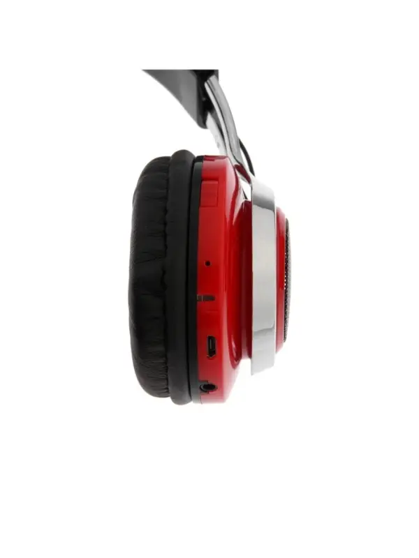 Наушники беспроводные, накладные, Luazon RX-1, Bluetooth 4.2, с микрофоном, с подсветкой LED, microSD, FM, 250 мАч, красные