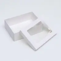 Коробка подарочная складная, упаковка, &laquo;Белая&raquo;, с окном 21&times;15&times;7 см
