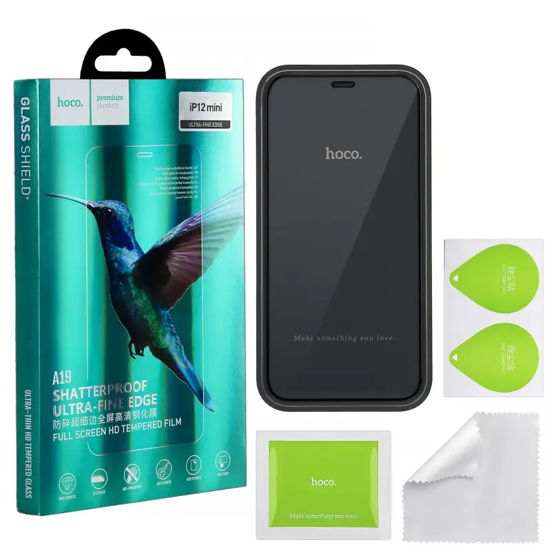 Защитное стекло для iPhone 12 Mini Full Glue A19 Hoco черное