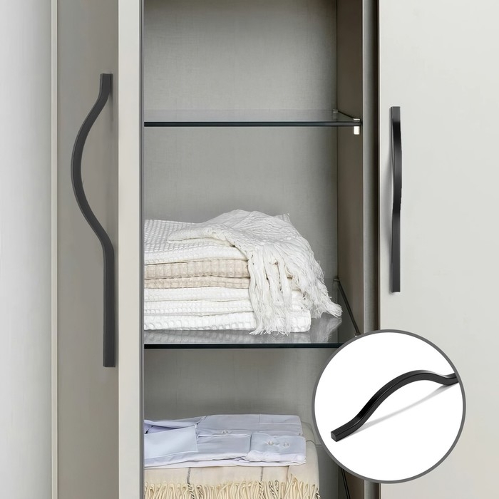 Ручка-скоба CAPPIO RSC040, м/о 256 мм, цвет черный, 4 шт.